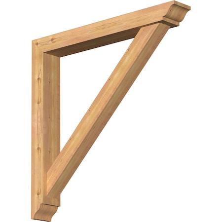 Ekena Millwork Traditional Traditional Smooth Bracket w/ Offset Brace, Western Red Cedar, 5 1/2"W x 40"D x 40"H BKT0604X40X40TRA01SWR